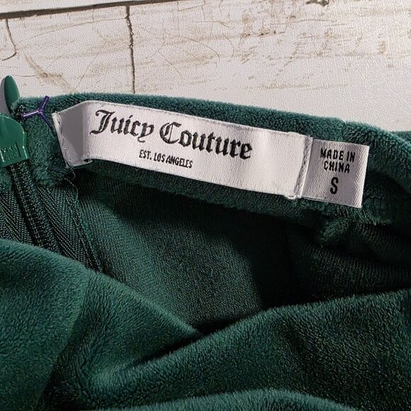 JUICY COUTURE Sleeveless Velour Jumpsuit Jade Green Small Casual Loungewear - Picture 3 of 10